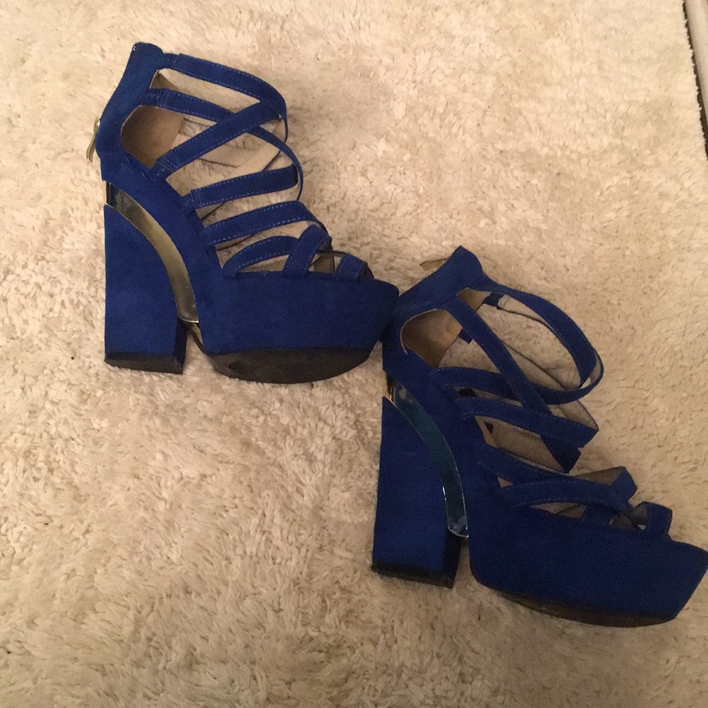 Royal blue heels
